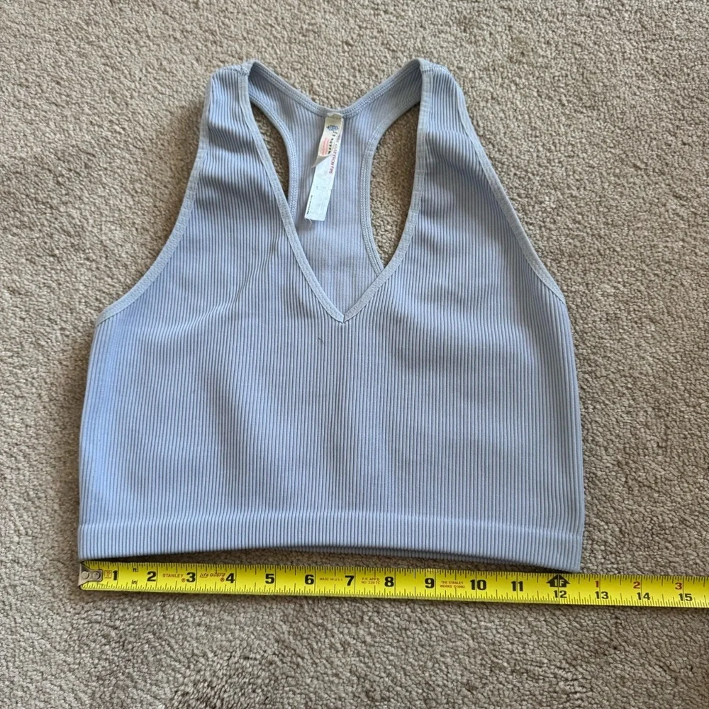 Free People Blue Cropped Bra Top Size XL
